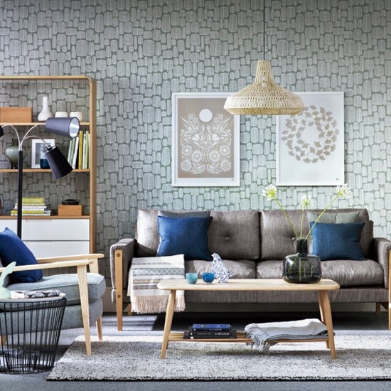 Framed Art Prints Add Symmetry Above the Sofa