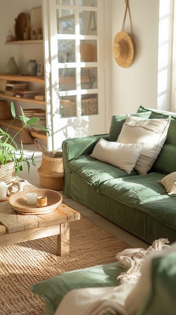 Group Items in a Woven Tray for Coffee Table Vignettes