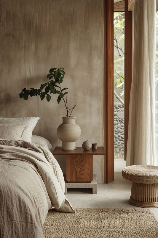 Large Ceramic Vase With Branch Adds Organic Sculpture