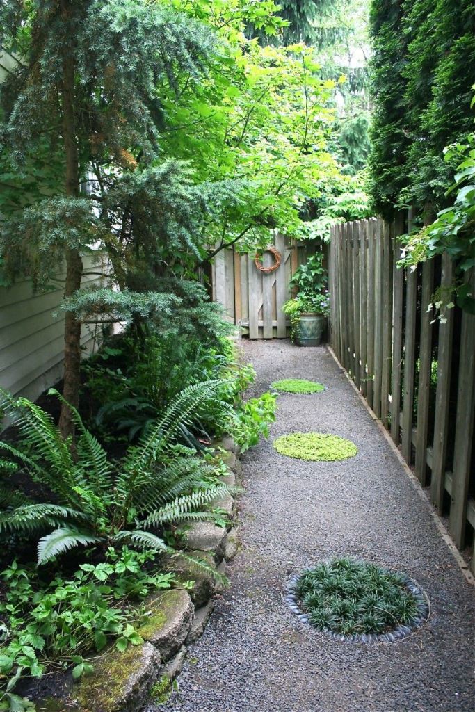 Round Groundcover Islands Soften Gravel Paths