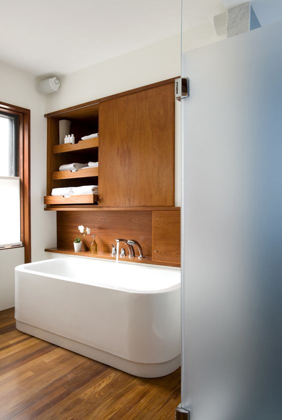 Discrete Storage with a Sliding Door Cabinet