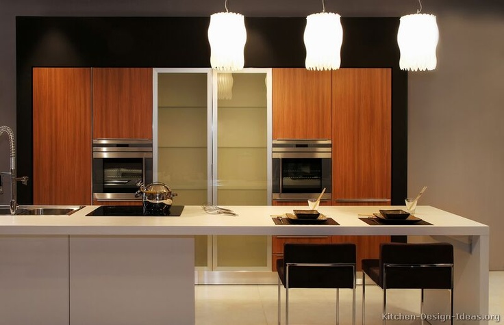 White Waterfall Island With Integrated Cooktop