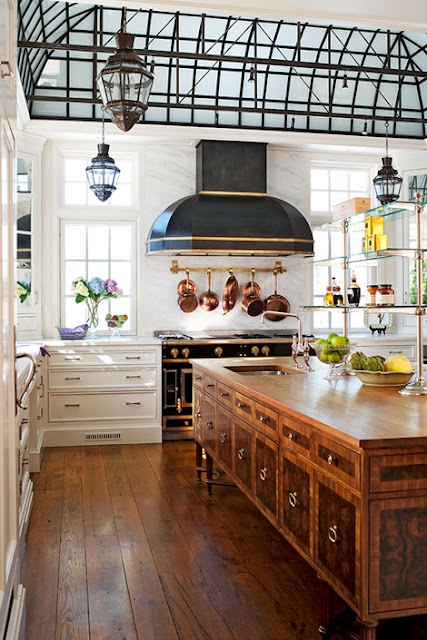Dark Wood Inlay Panels Add Rich Detail to Your Island