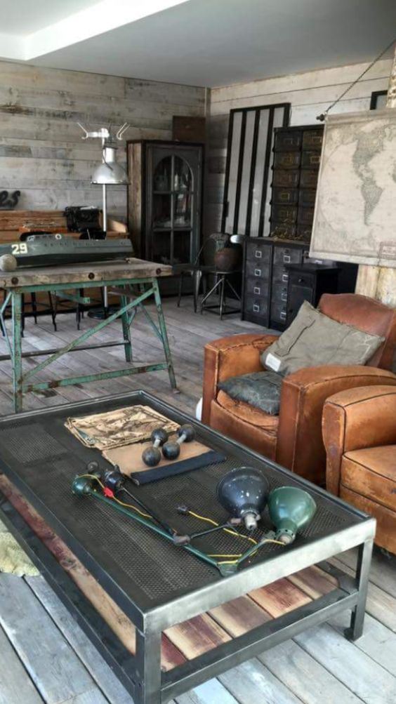 Perforated Metal Coffee Table Adds Industrial Texture