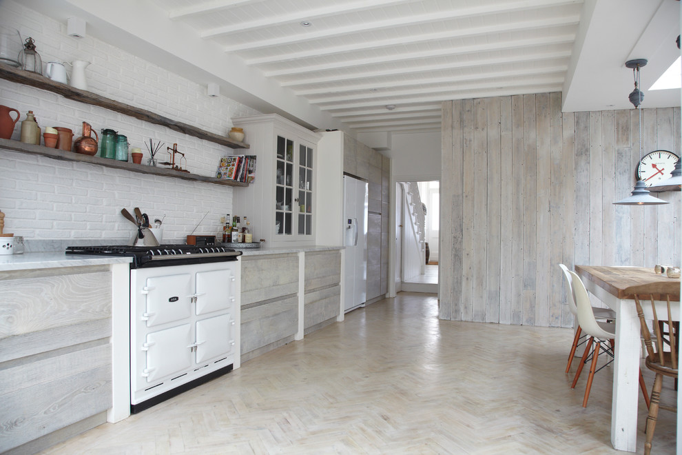 Rough-Hewn Wood Paneling for Dining Area Charm